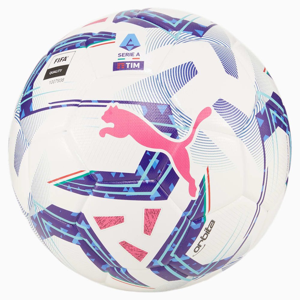 Puma Orbita Serie A Replica Soccer Ball - White-Blue Glimmer-Sunset Glow Puma Orbita Serie A Replica Soccer Ball - White-Blue Glimmer-Sunset Glow