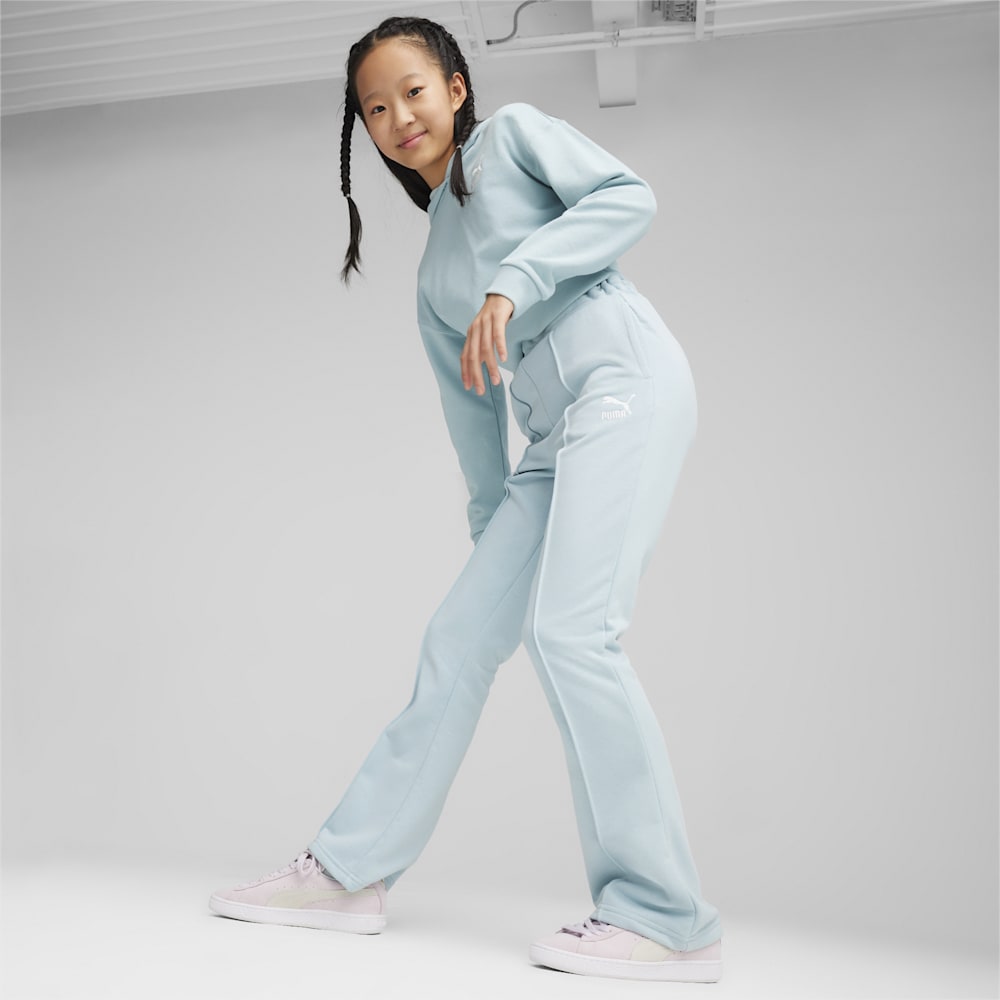 Puma Classic Big Kids Flared Pants - Turquoise Surf