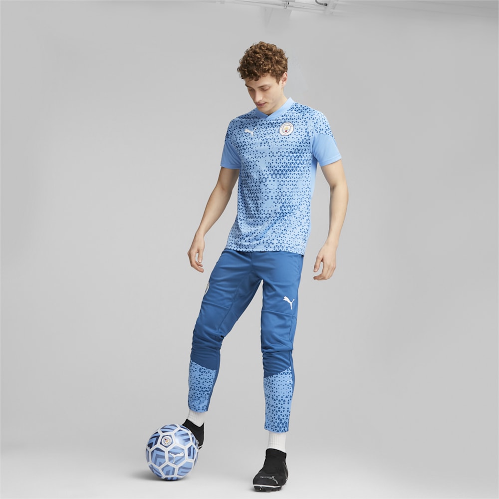 Puma Manchester City Soccer Training Jersey - Team Light Blue-Lake Blue