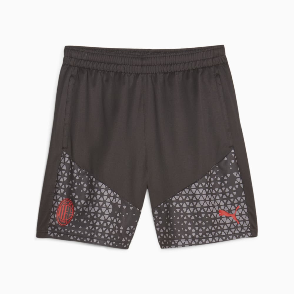 Puma AC Milan Soccer Training Shorts - Black-Flat Medium Gray
