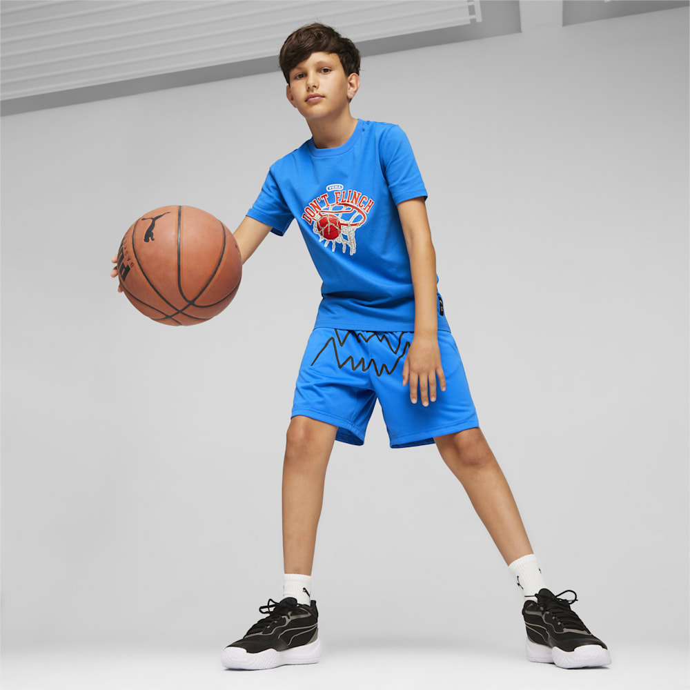 Puma Basketball Big Kids Graphic Tee - Racing Blue