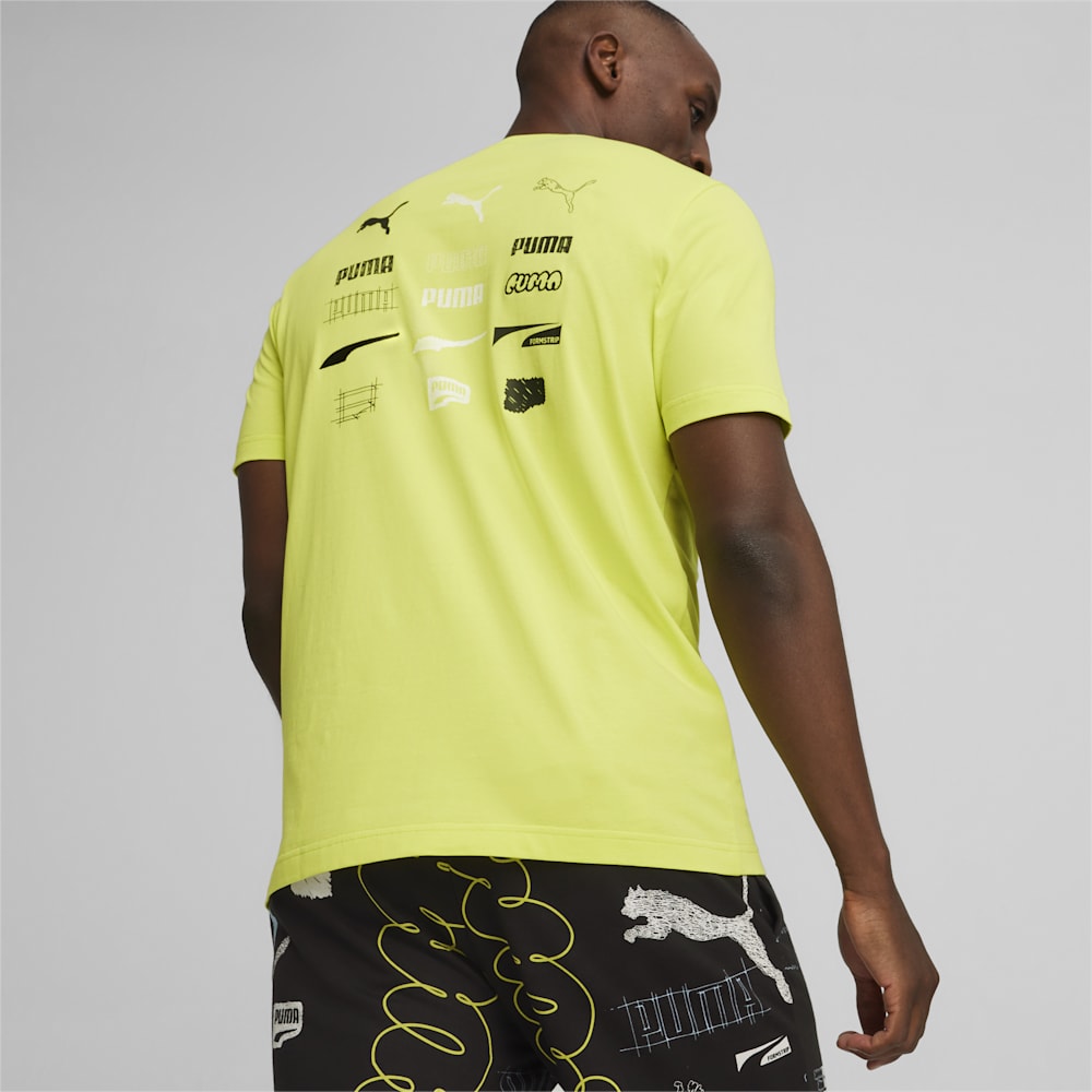 Puma BRAND LOVE Graphic Tee - Lime Sheen