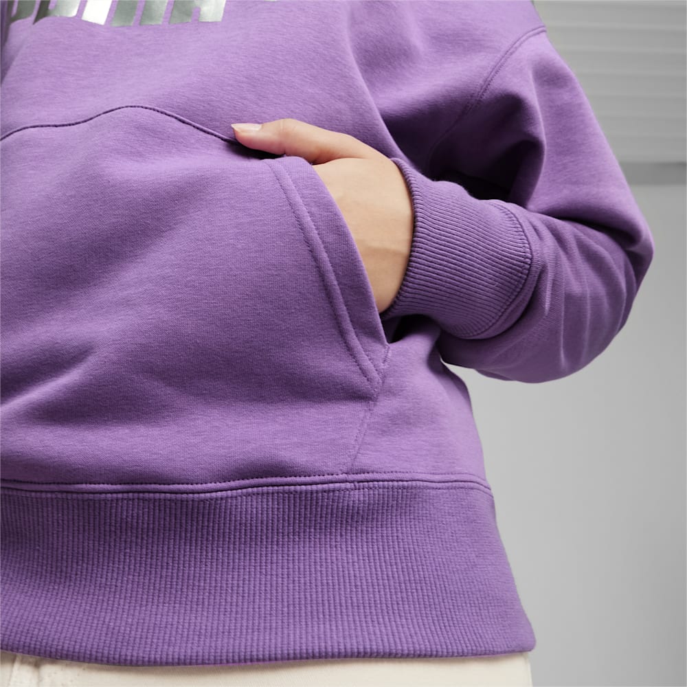 Puma CLASSICS Shiny Logo Hoodie - Ultra Violet