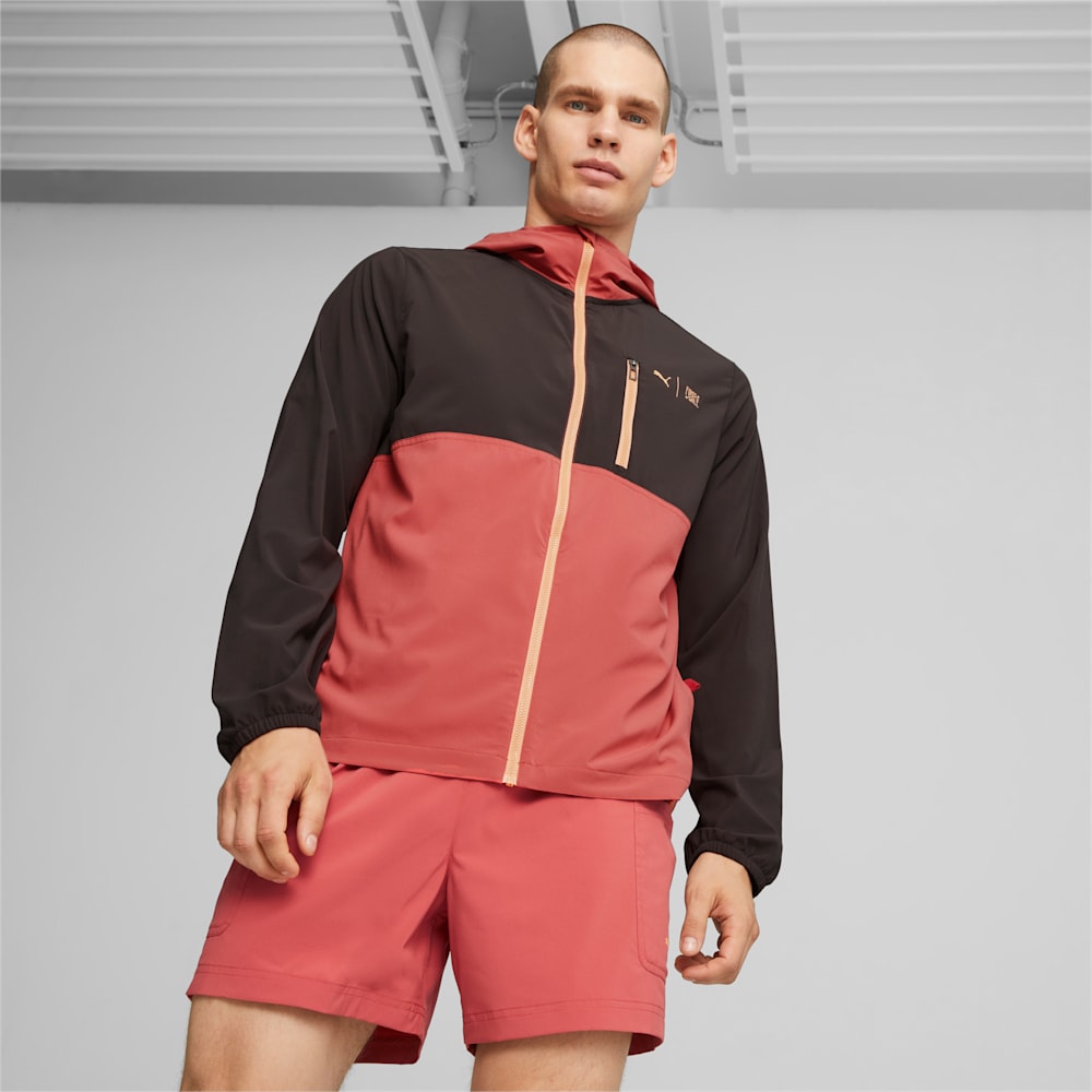 Puma x FIRST MILE Running Jacket - Black-Astro Red