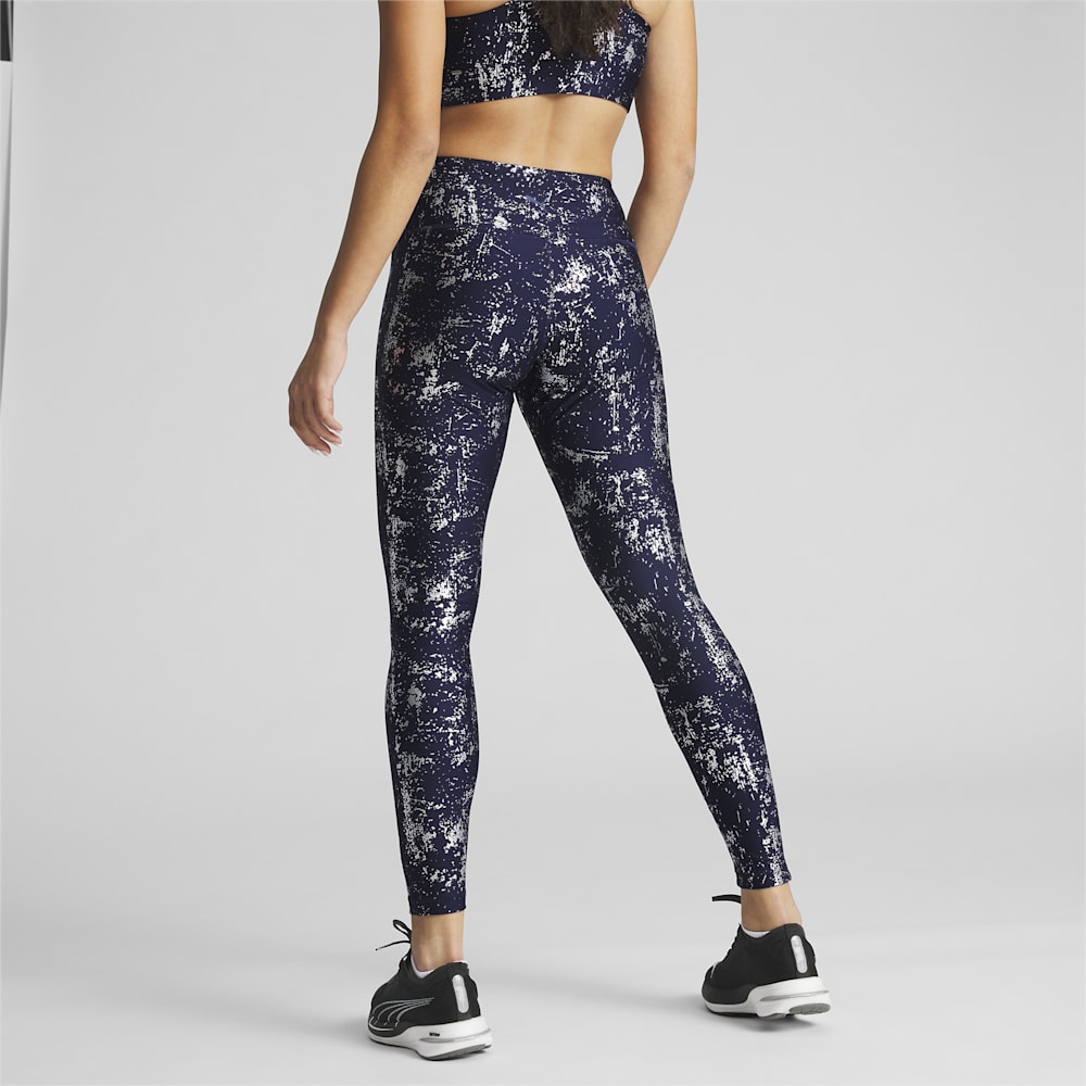 Puma Metallic Shine Leggings - Navy-Silver