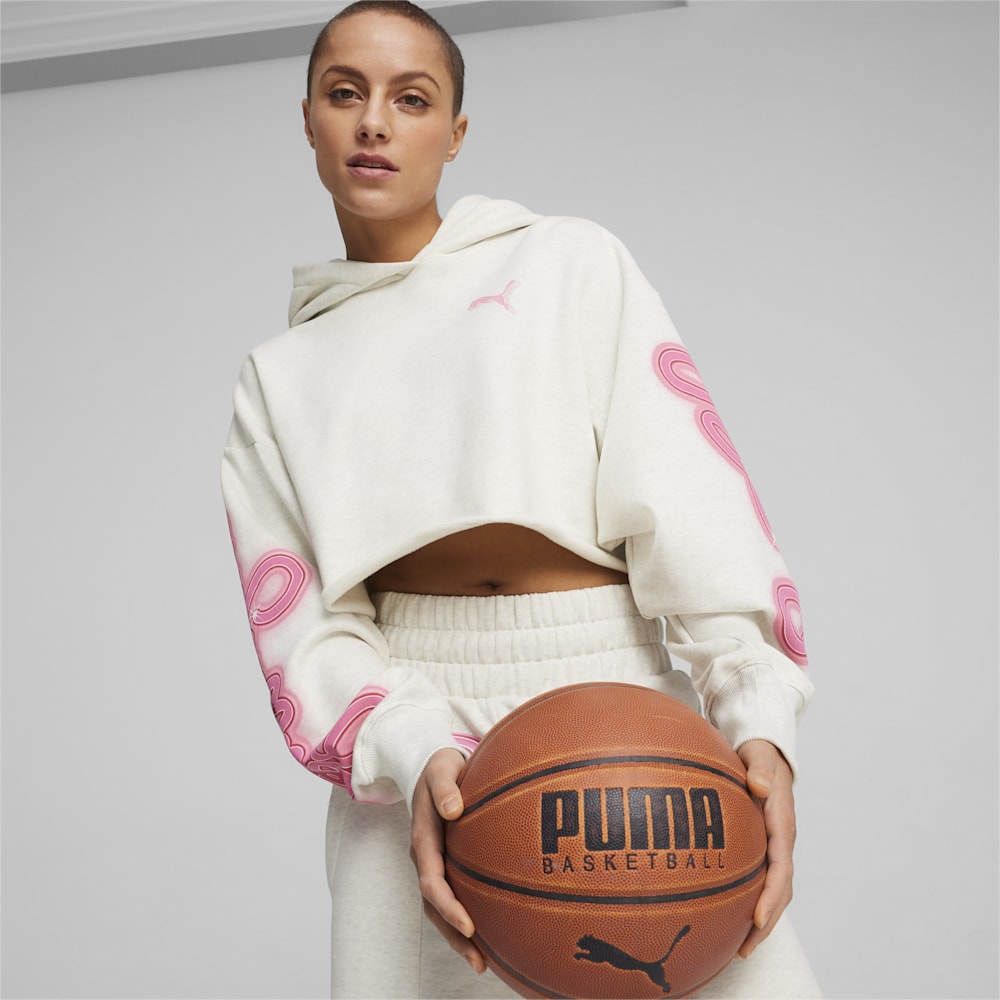 Puma Game Love Heartbreak Cropped Basketball Hoodie - Vapor Gray Heather Puma Game Love Heartbreak Cropped Basketball Hoodie - Vapor Gray Heather