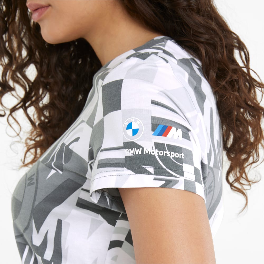 Puma BMW M Motorsport Statement Printed Tee - White-Gray color AOP