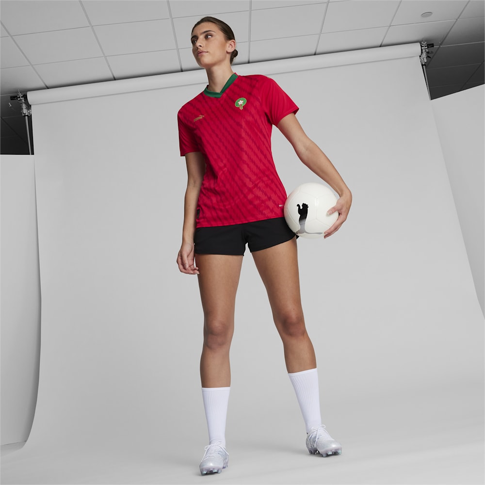 Puma Morocco 23/24 World Cup Home Jersey - Red-Power Green