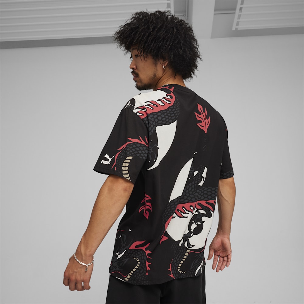 Puma x STAPLE AOP Tee - Black-Staple Pink