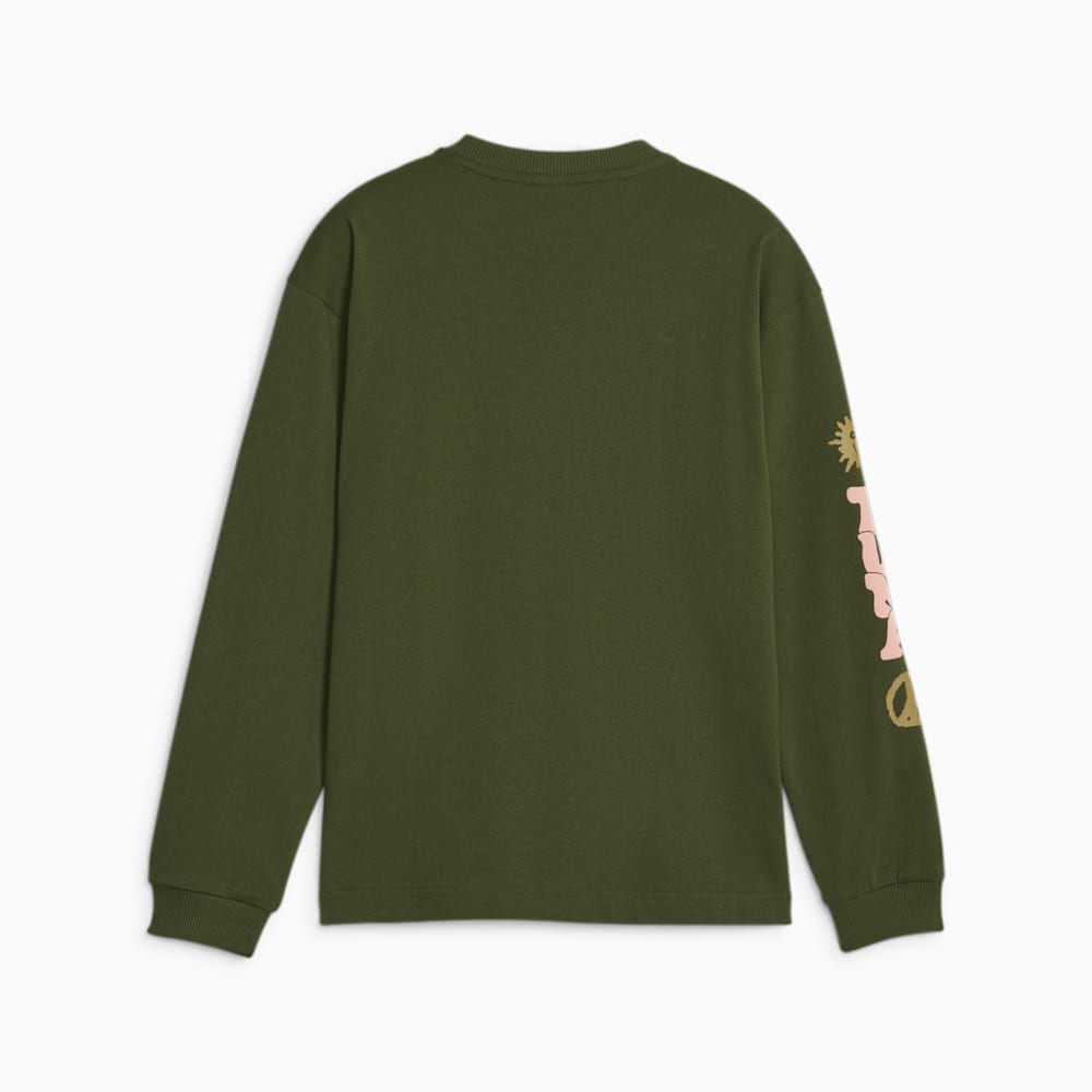 Puma Downtown Graphic Kids Long Sleeve Tee - Myrtle