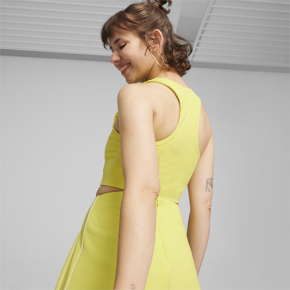 Puma T7 Crop Top - Lime Sheen