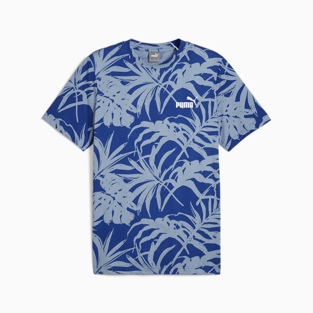 Puma ESS+ PALM RESORT Tee - Cobalt Glaze-AOP