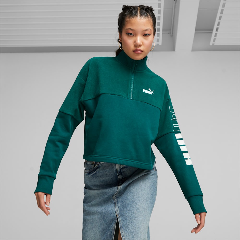 Puma POWER Colorblock Sweatshirt - Malachite