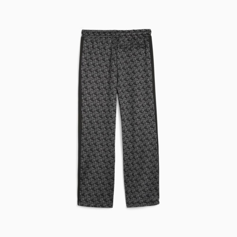 Puma T7 Straight Track Pants - Black-AOP