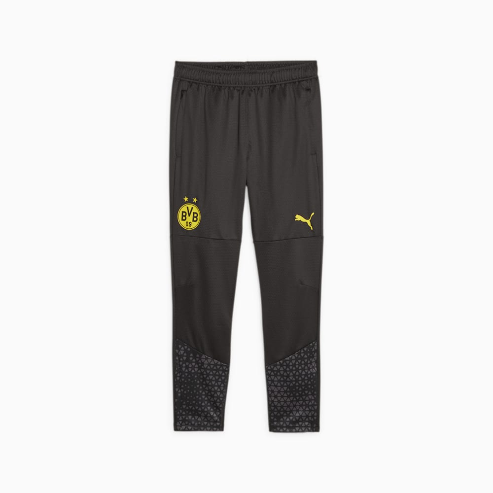 Puma Borussia Dortmund Soccer Training Pants - Black-Cyber Yellow