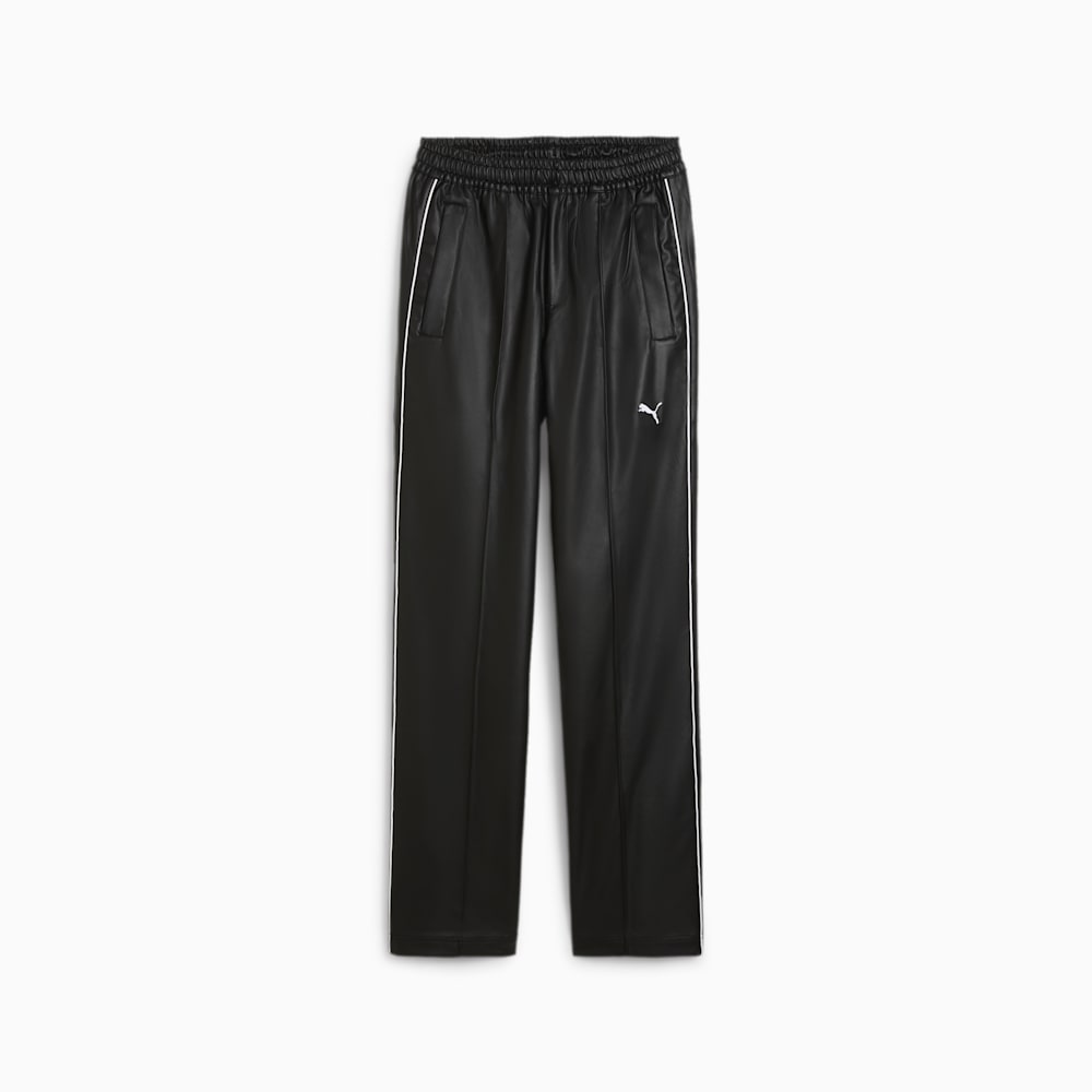 Puma T7 Pleather Track Pants - Black