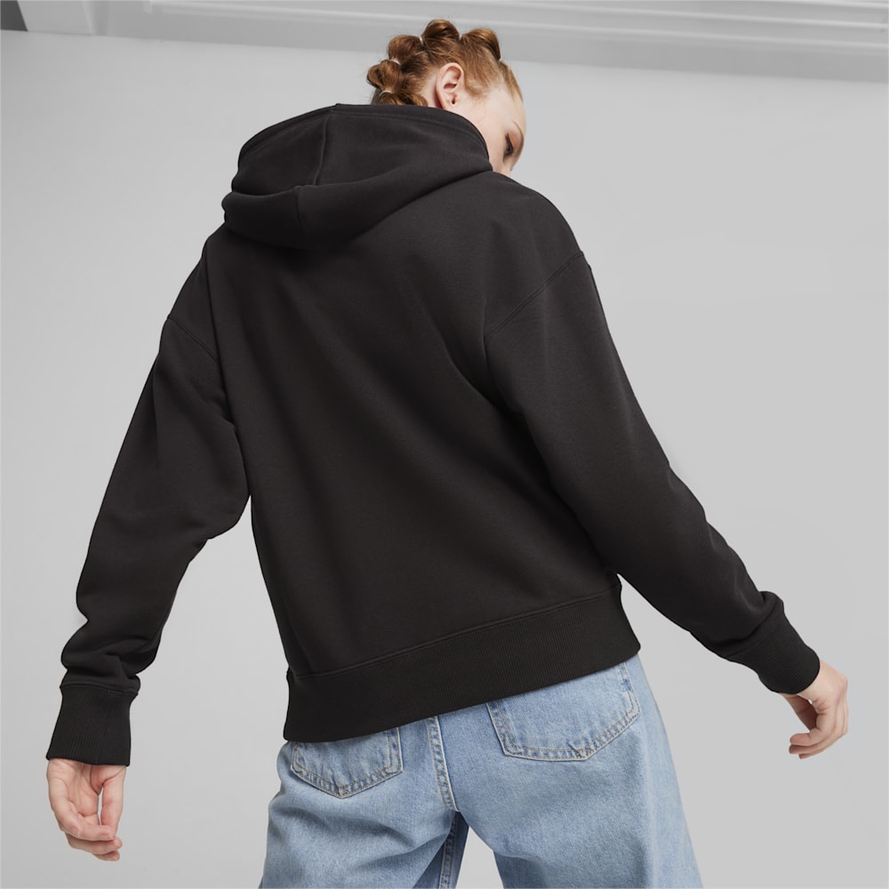 Puma CLASSICS Shiny Logo Hoodie - Black