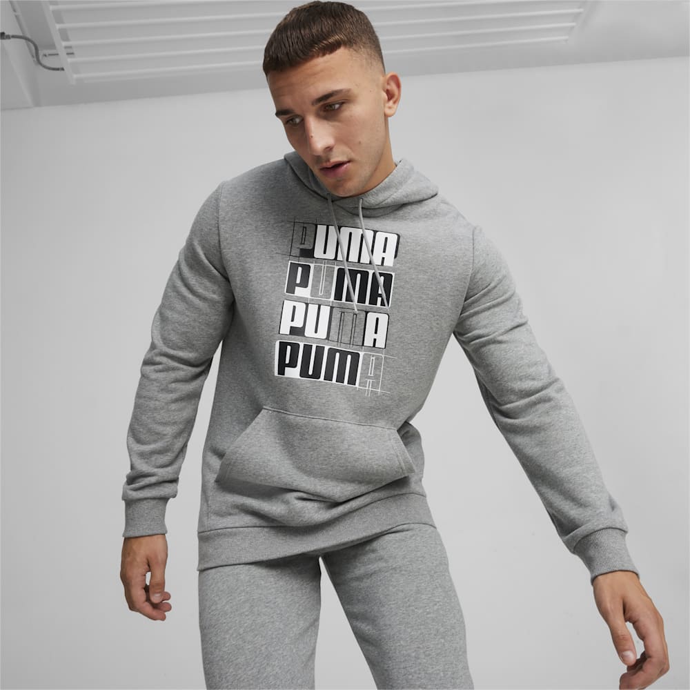 Puma ESS+ LOGO LAB Hoodie - Medium Gray Heather