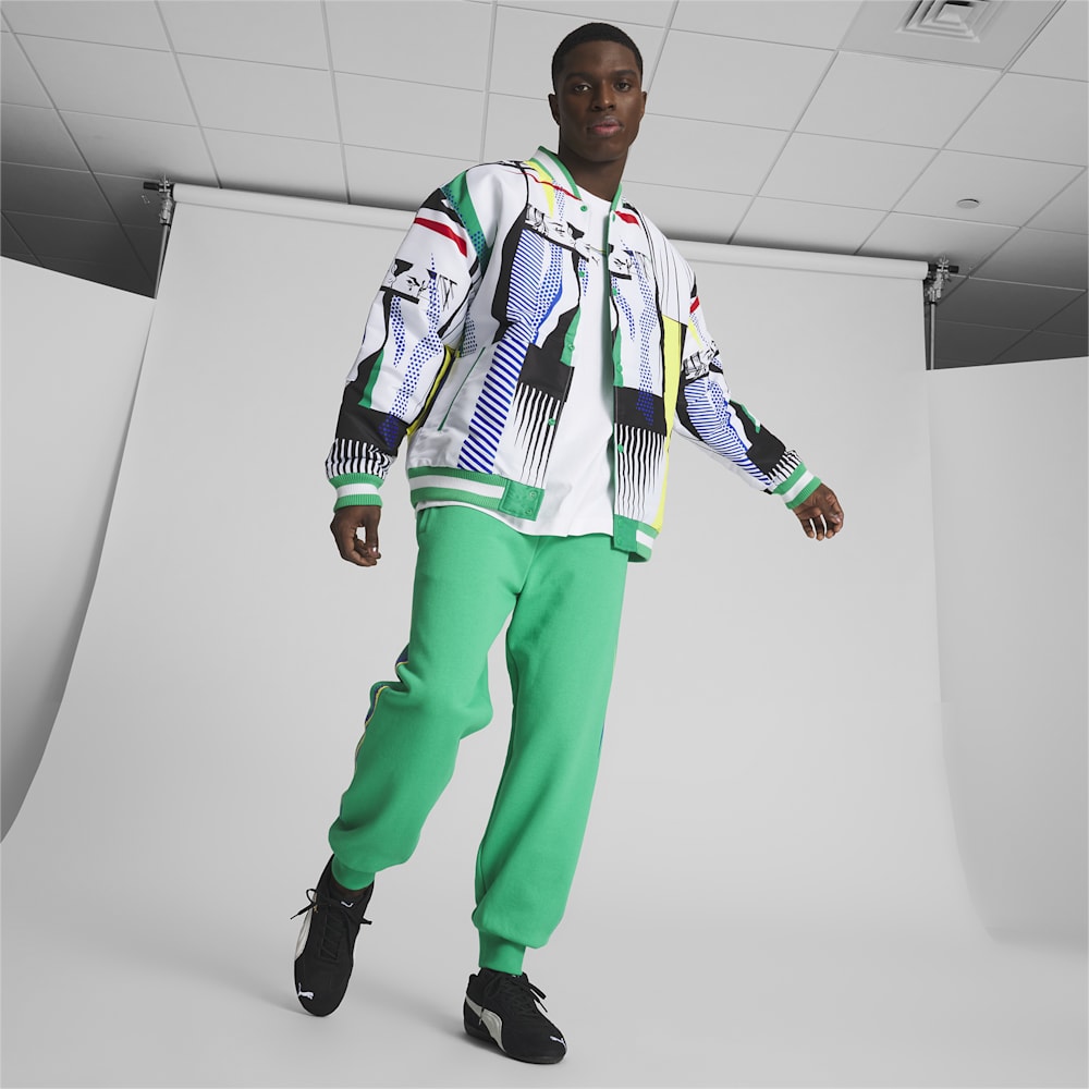 Puma BMW M Motorsport Long Sleeve Bomber Jacket - Grassy Green-AOP