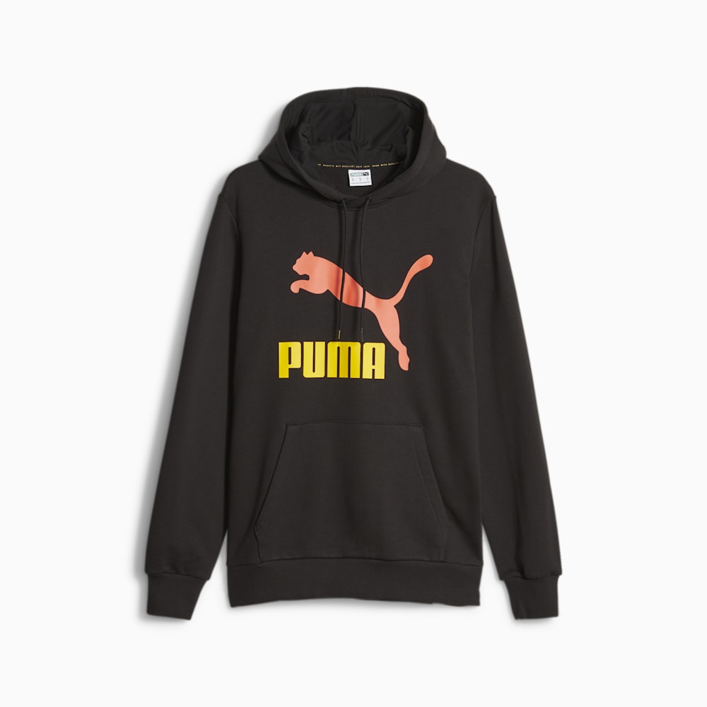 Puma Classics Logo Hoodie - Black-Hot Heat