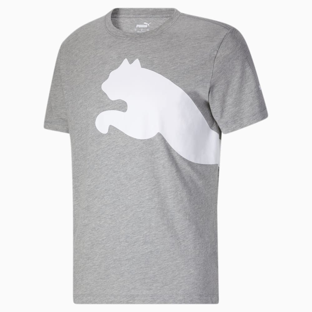 Puma Oversized Logo Tee - Medium Gray Heather