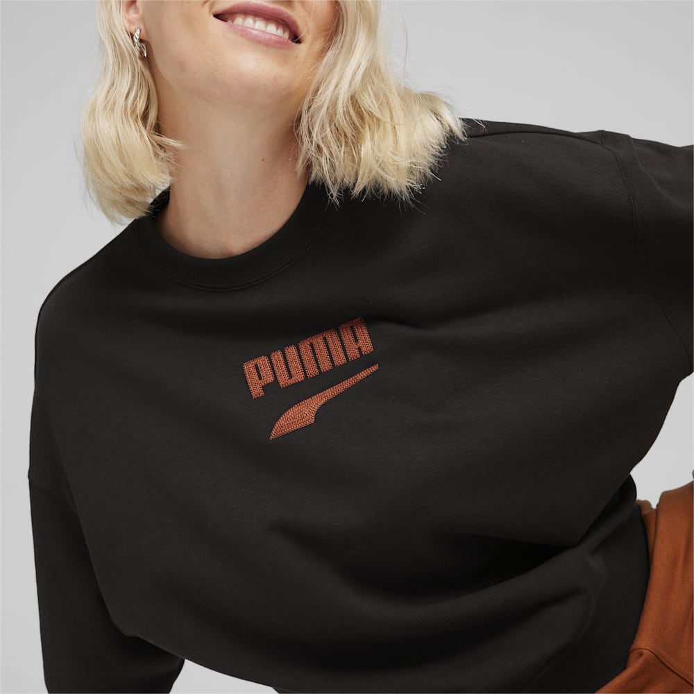Puma DOWNTOWN Oversized Crew - Black