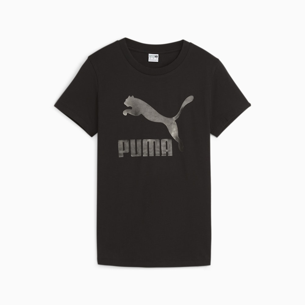 Puma CLASSICS Shiny Logo Tee - Black