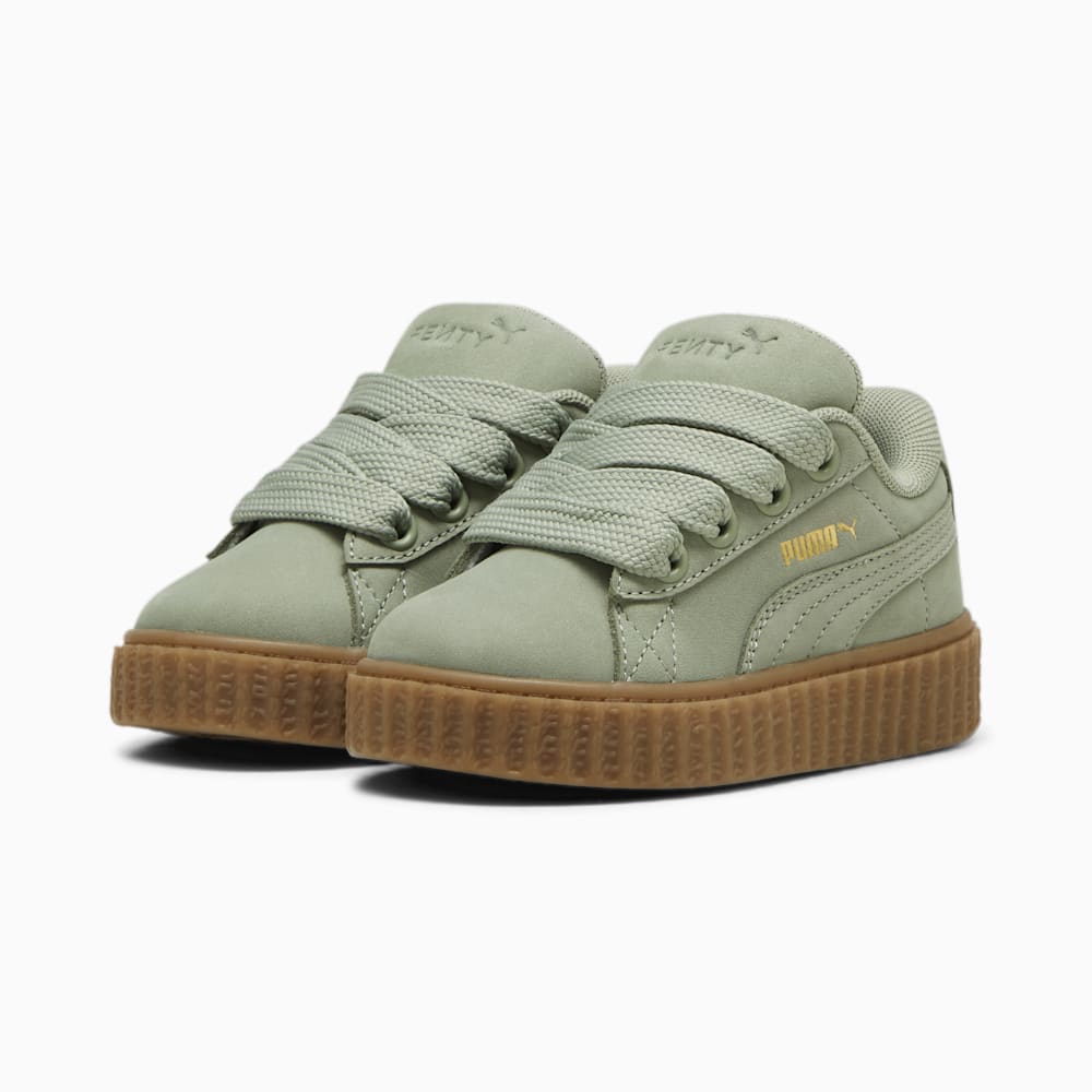 FENTY x PUMA Creeper Phatty Earth Tone Toddlers' Sneakers - Green Fog-PUMA Gold-Gum FENTY x PUMA Creeper Phatty Earth Tone Toddlers' Sneakers - Green Fog-PUMA Gold-Gum