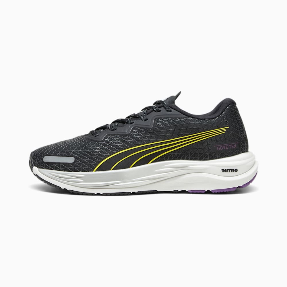 Puma Velocity NITRO™ 2 GORE-TEX® Running Shoes - Black-Purple Pop-Yellow Burst