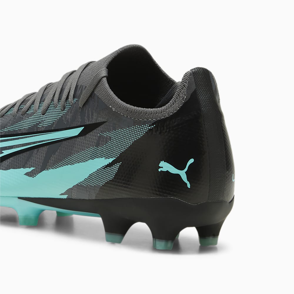 Puma ULTRA MATCH RUSH FG/AG Soccer Cleats - Strong Gray-White-Elektro Aqua