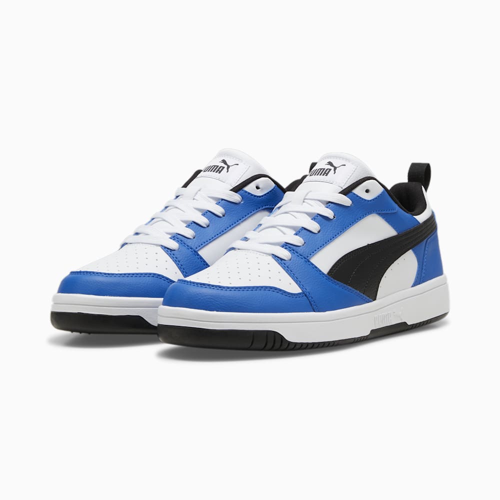 Puma Rebound V6 Low Sneakers - White-Black-Team Royal