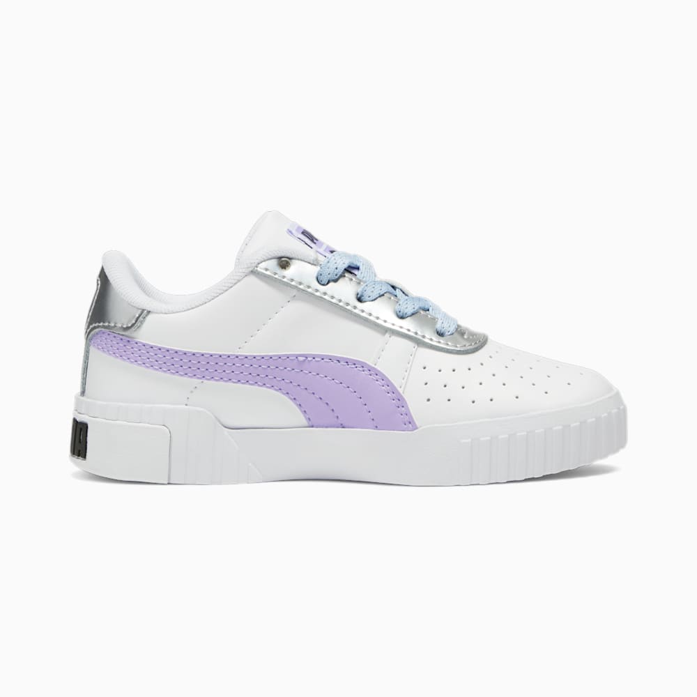 Puma Cali Frozen Over Little Kids Sneakers - White-Vivid Violet-Silver