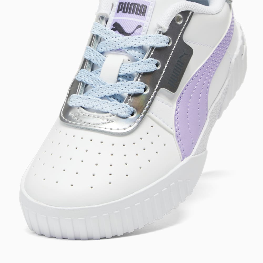 Puma Cali Frozen Over Little Kids Sneakers - White-Vivid Violet-Silver