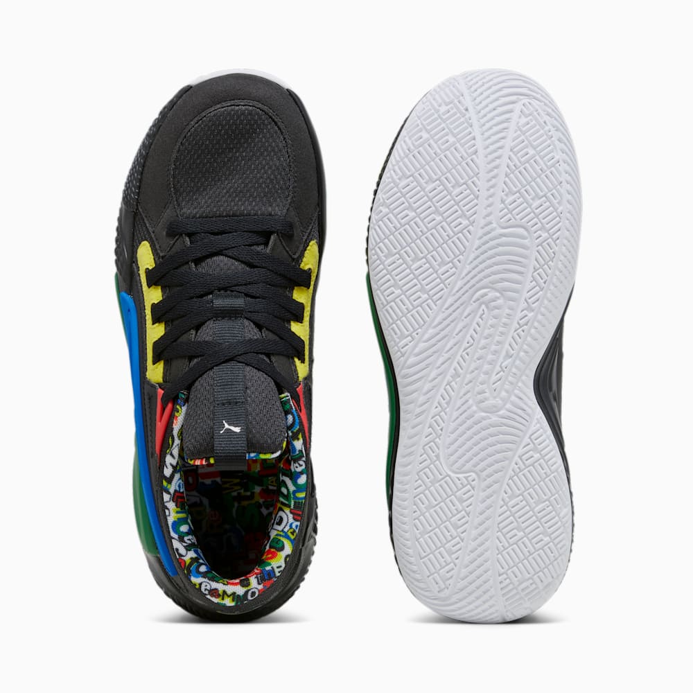 Puma Court Rider Chaos Trash Talk Basketball Sneakers - Black-Pelé Yellow-Archive Green-Racing Blue-White