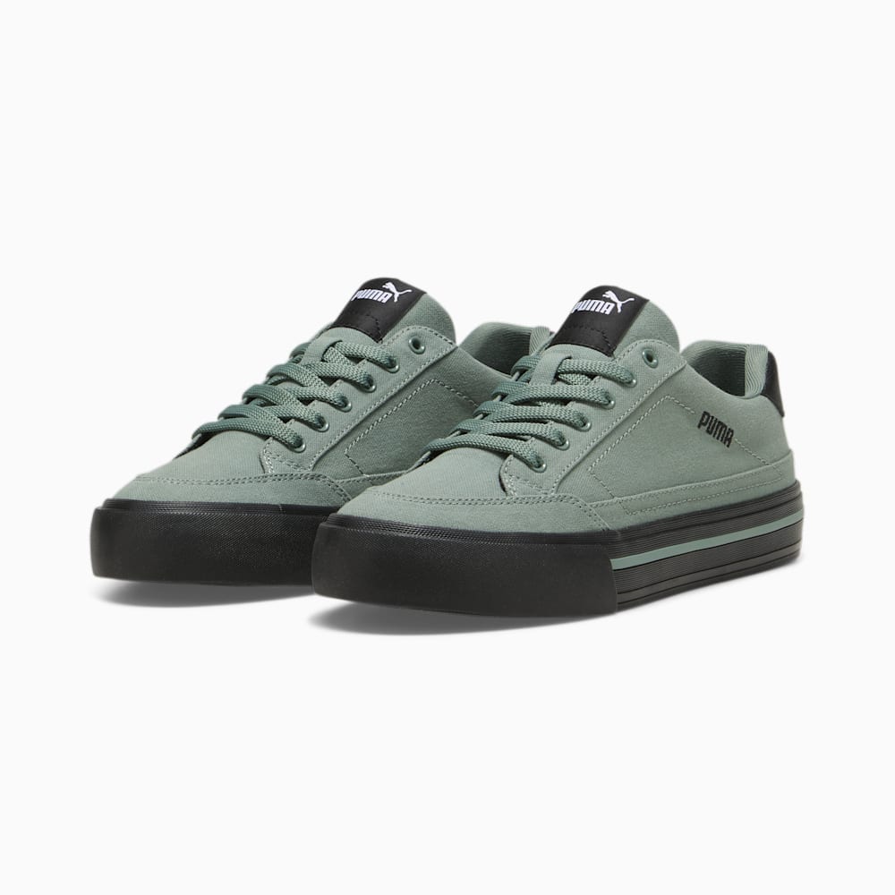 Puma Court Classic Vulc Unisex Sneakers - Eucalyptus-Black-White