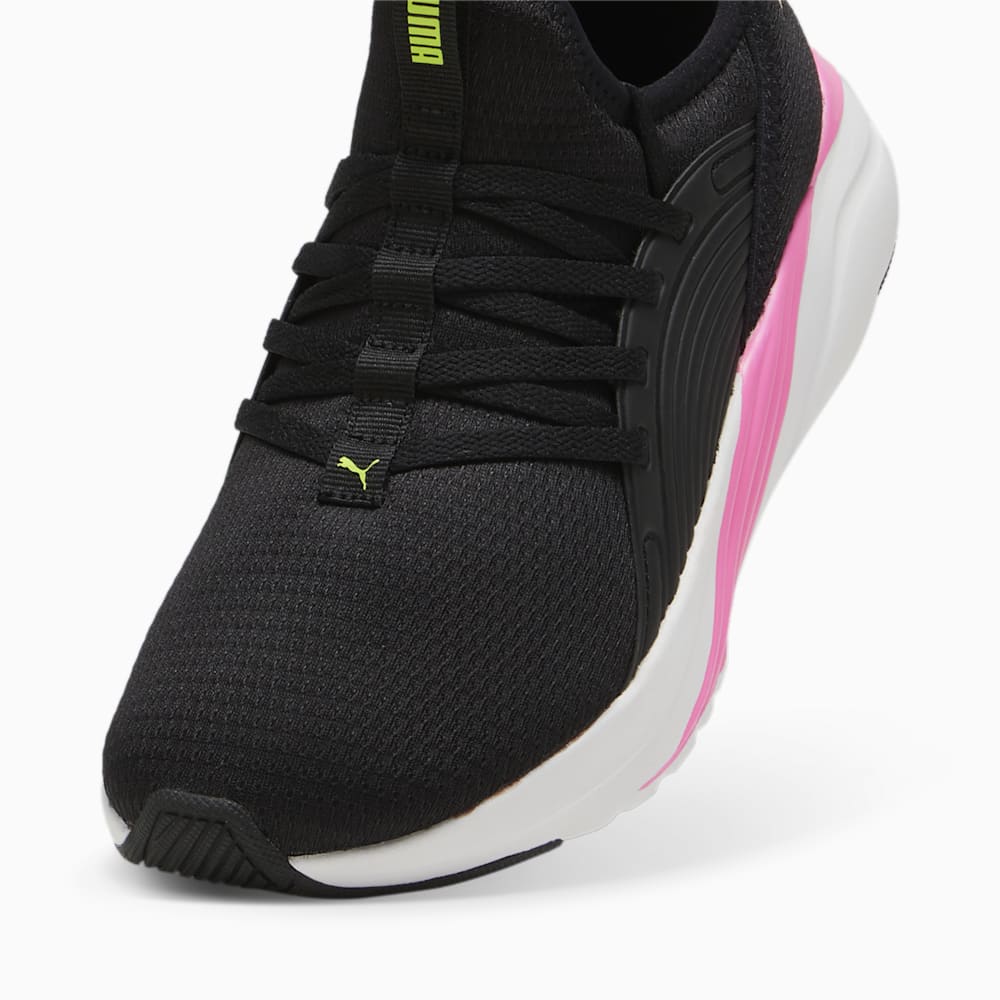 Puma SOFTRIDE Sophia 2 Emboss Running Shoes - Black-Poison Pink-Electric Lime