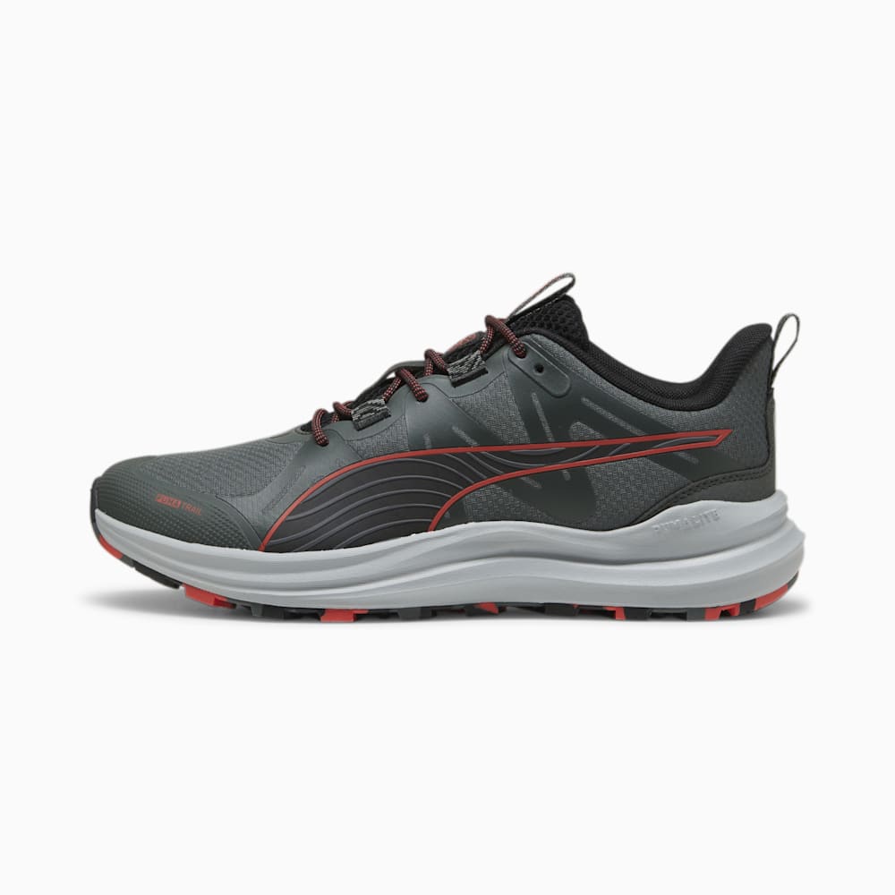 Puma Reflect Lite Trailrunning Shoes - Mineral Gray-Black-Active Red