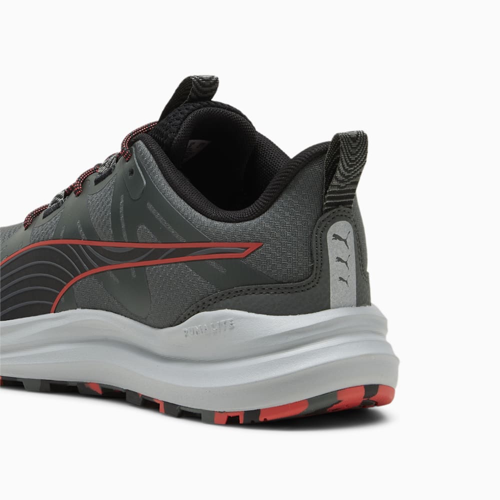 Puma Reflect Lite Trailrunning Shoes - Mineral Gray-Black-Active Red