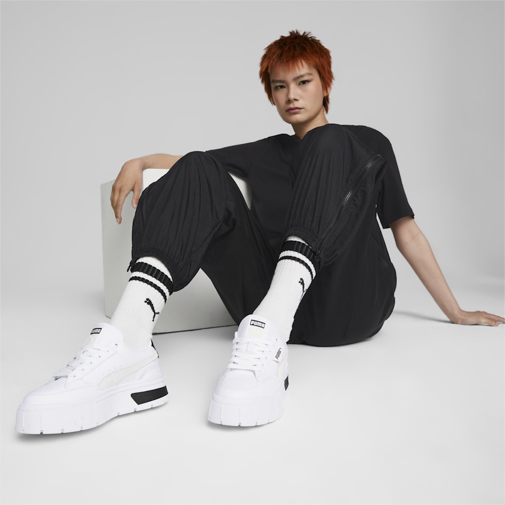 Puma Mayze Stack Sneakers - White-Vaporous Gray