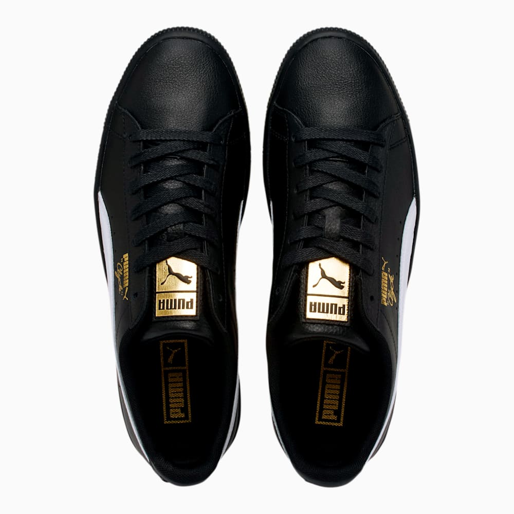 Puma Clyde Core Foil Sneakers - Black-White-Team Gold