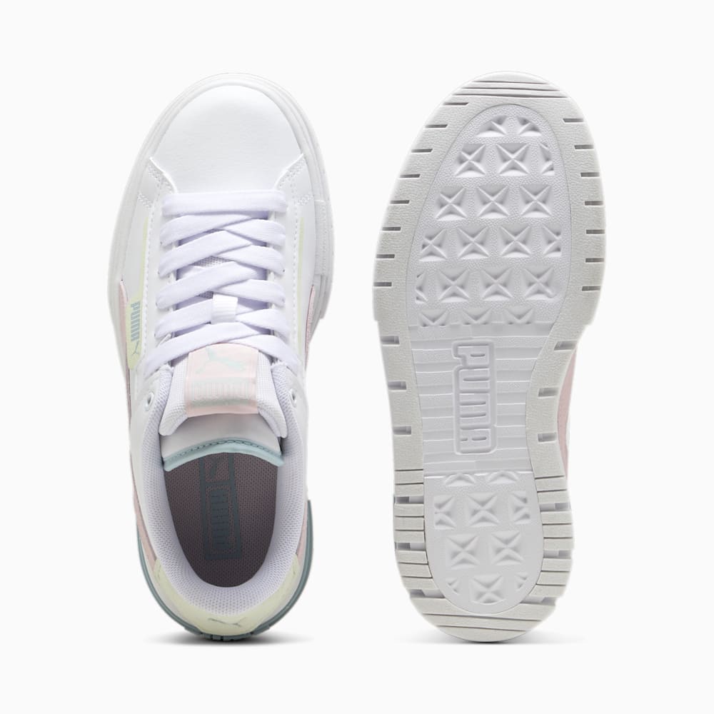 Puma Mayze Crashed Big Kids Sneakers - White-Whisp Of Pink