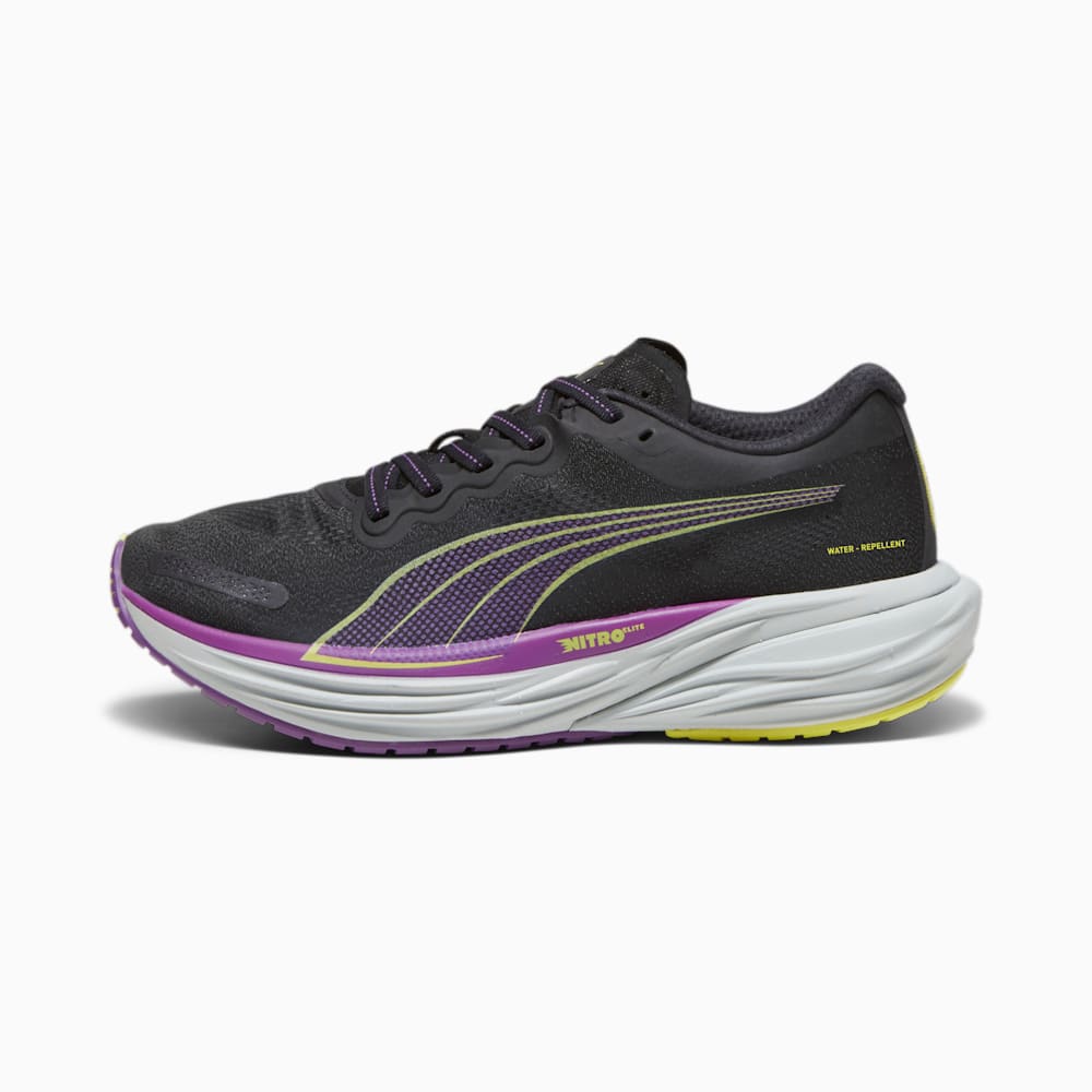 Puma Deviate NITRO™ 2 Running Shoes - Black-Purple Pop-Yellow Burst