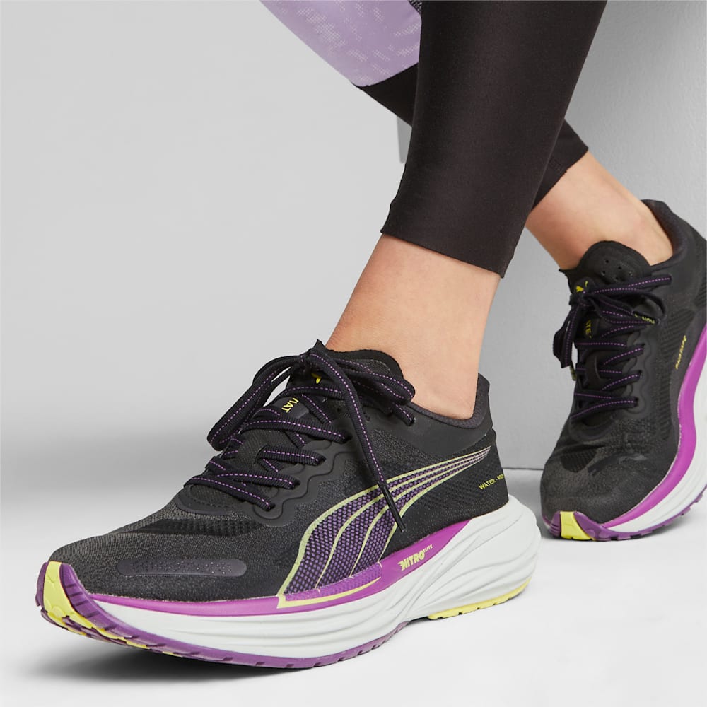 Puma Deviate NITRO™ 2 Running Shoes - Black-Purple Pop-Yellow Burst