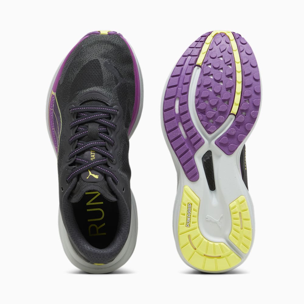 Puma Deviate NITRO™ 2 Running Shoes - Black-Purple Pop-Yellow Burst