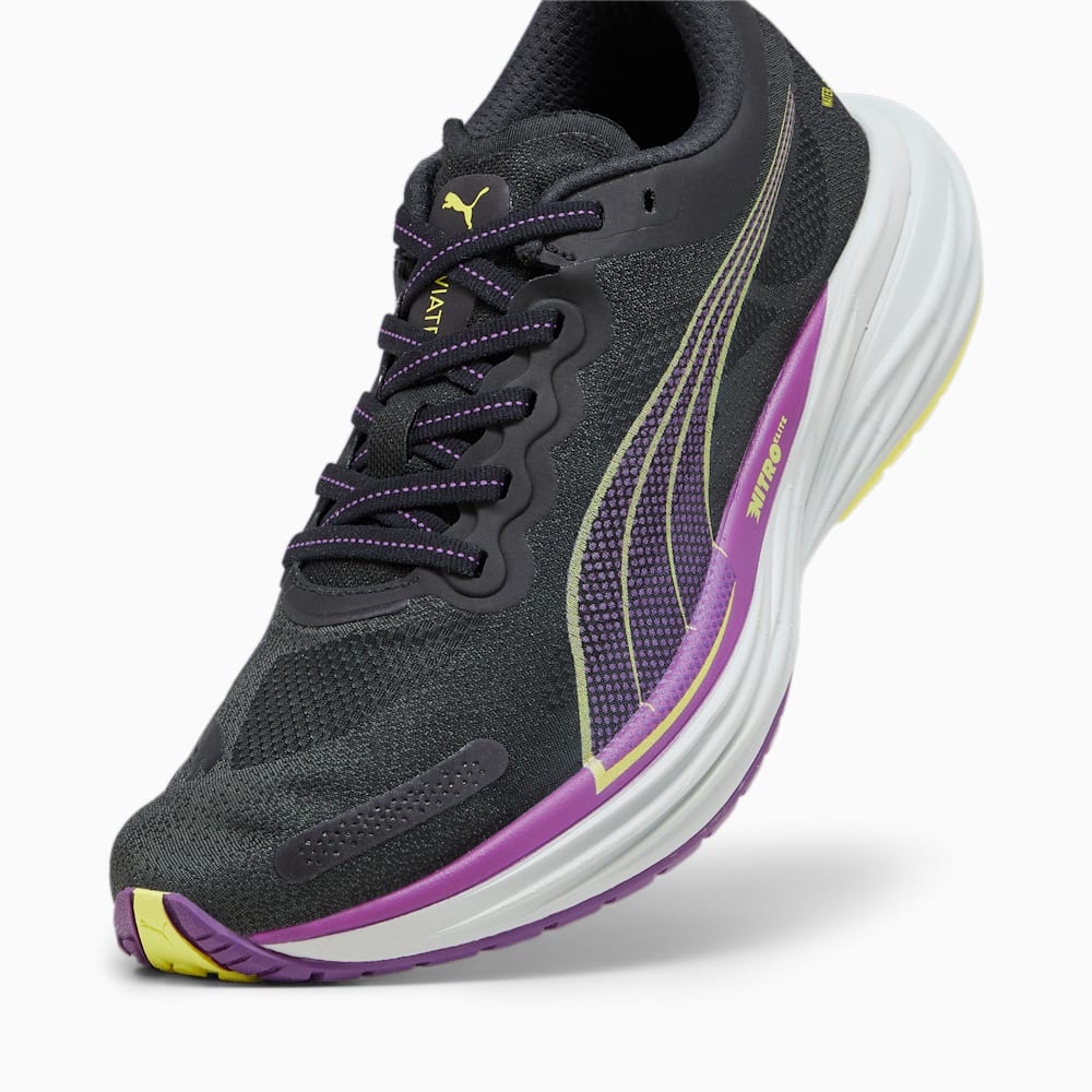 Puma Deviate NITRO™ 2 Running Shoes - Black-Purple Pop-Yellow Burst
