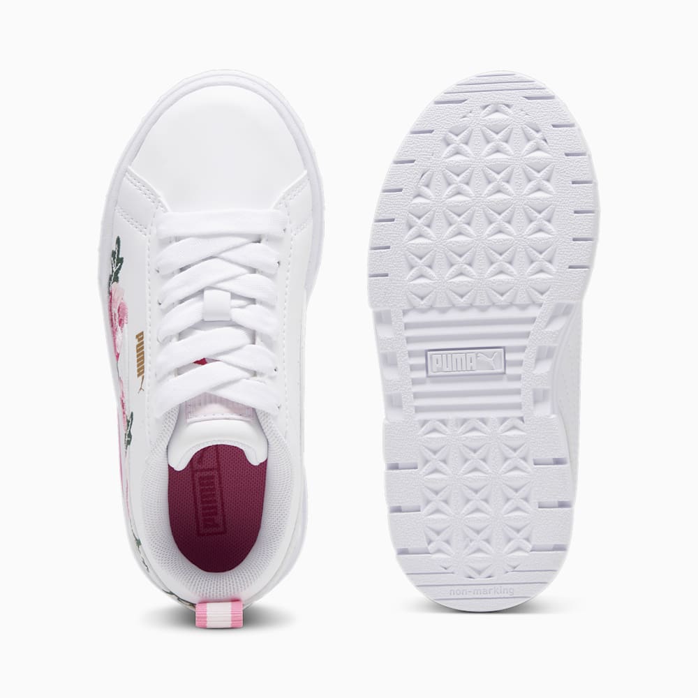 Puma Mayze Embroidery Little Kids Sneakers - White-Fast Pink-Vine