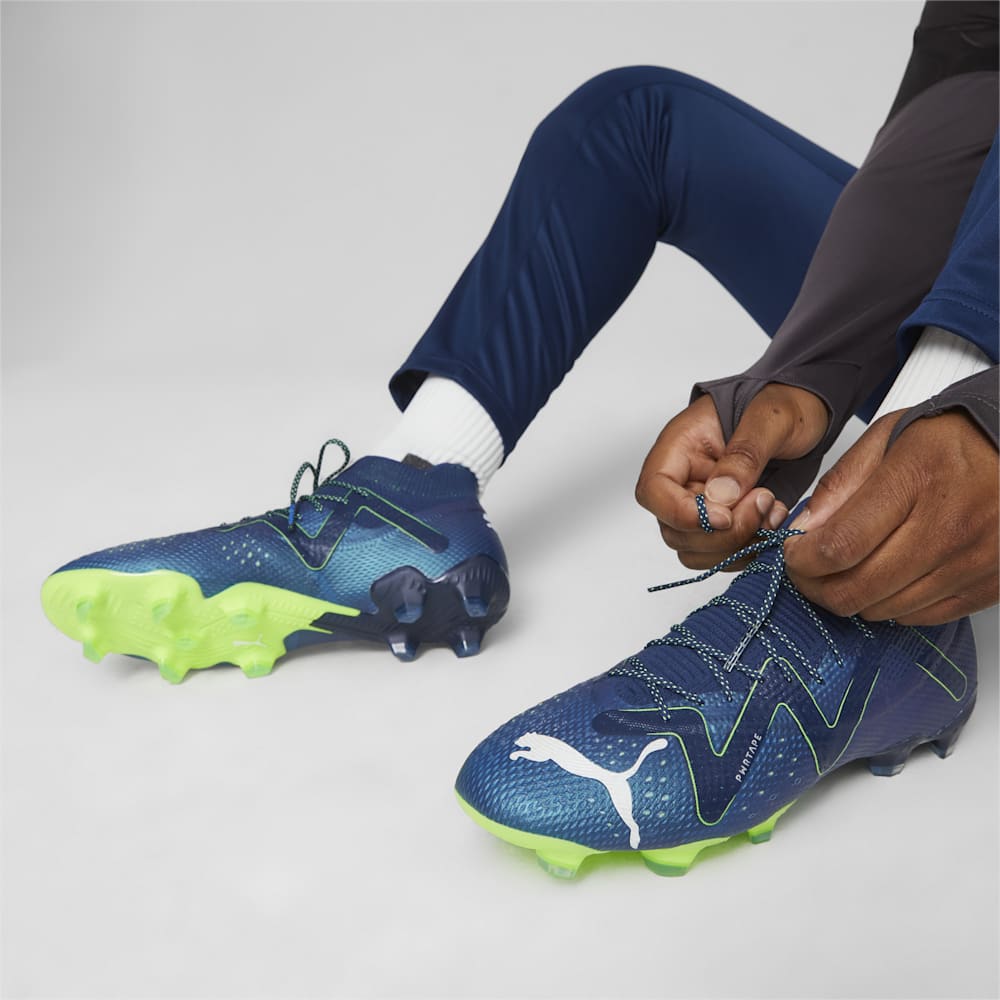 Puma FUTURE ULTIMATE FG/AG Soccer Cleats - Persian Blue-White-Pro Green