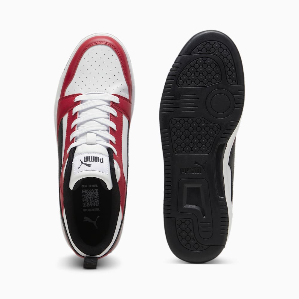 Puma Rebound V6 Low Sneakers - White-Black-Club Red