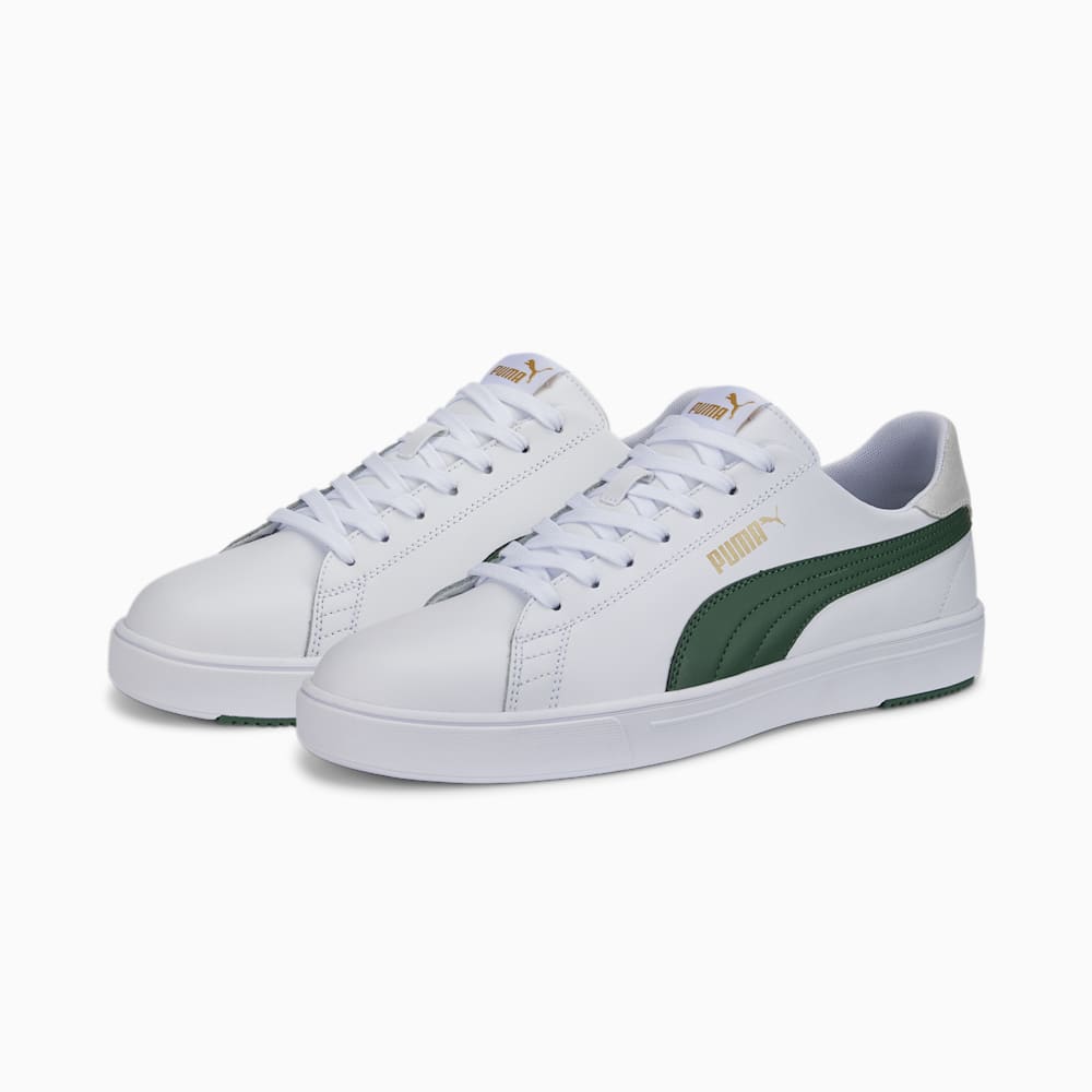 Puma Serve Pro Lite Sneakers - White-Deep Forest-Team Gold