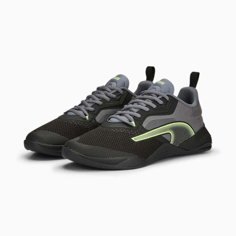 Puma Fuse 2.0 Training Shoes - Black-Gray Tile-Fast Yellow